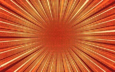 Bright orange and red exploding comic background 스톡 일러스트