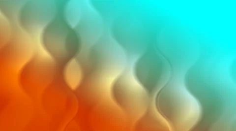 Bright orange and turquoise smooth wavy pattern abstract elegant background Stock Illustration