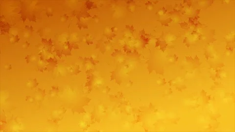 Bright orange autumn fall abstract motion background with maple leaves Stock Footage 315172289