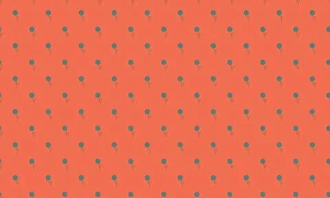 Bright orange background with blue polka dots pattern Stock Illustration