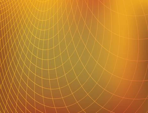 Bright orange background with mesh - vector curved abstraction 스톡 일러스트