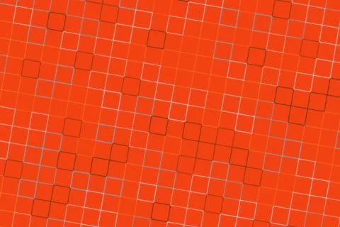 Bright orange background with overlapping square shapes Stock Illustration