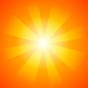 Bright Orange Background texture with Sunburst Rays in comics, pop art style. Stock Illustration