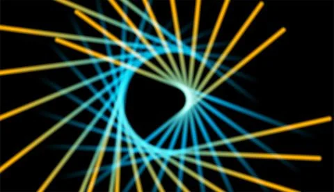 Bright orange blue smooth lines abstract futuristic tech background Stock Illustration