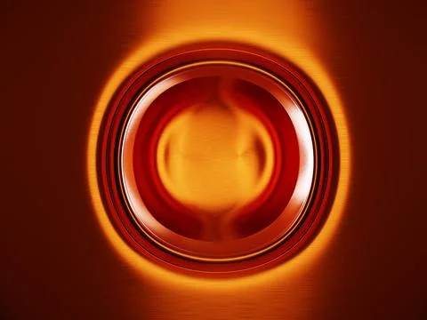 Bright orange circular pattern glowing from within Stock Illustration