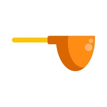 Bright orange coffee pipe illustration with yellow handle Illustration