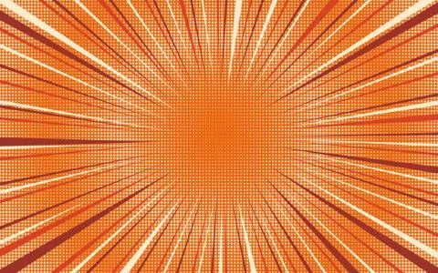 Bright orange exploding retro comic background 스톡 일러스트