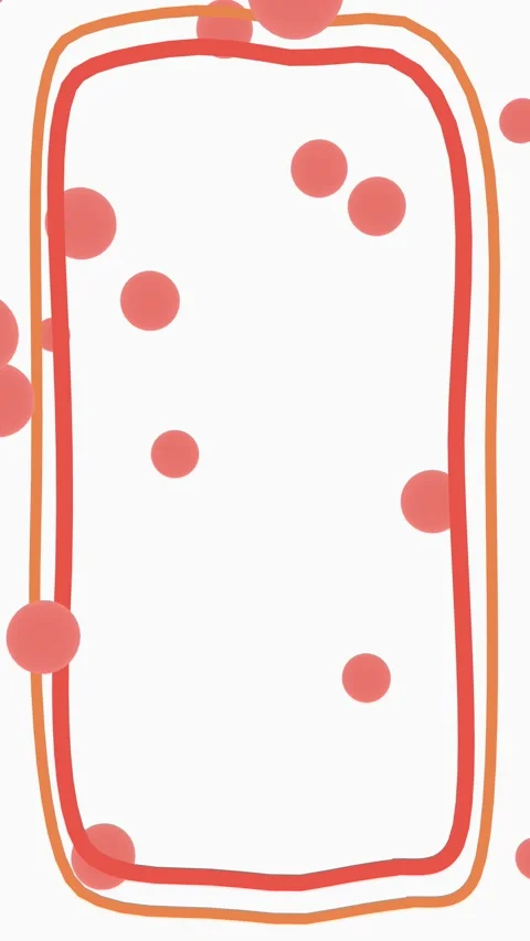 Bright orange falling dots in wavy frame on white background, vertical format Stock Footage 301118537