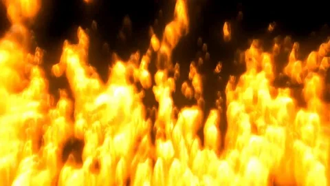 Bright orange fire in darkness Stock Footage 127808728