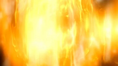 Bright orange fire in darkness Stock Footage 127808730