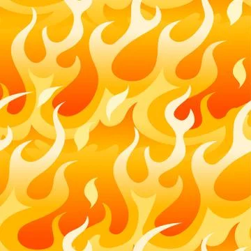 Bright orange flames. Stock Illustration