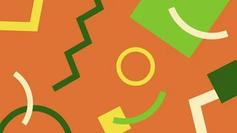 Bright Orange Form Composition Artwork Background Stock Illustration