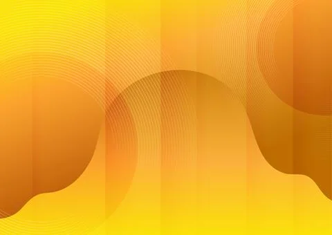 Bright orange glossy circles and wave abstract minimal geometric background Stock Illustration