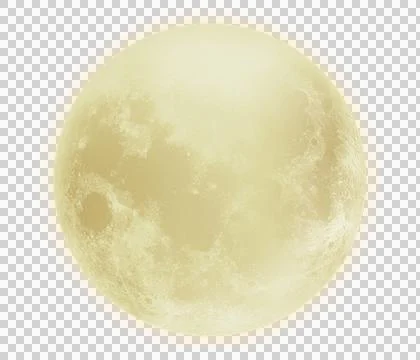 Bright orange gold full moon with visible craters and surface details Stock Illustration