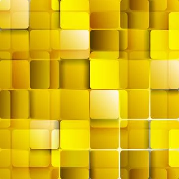 Bright orange golden tech squares background 스톡 일러스트