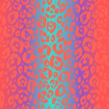 Bright orange leopard Stock Illustration