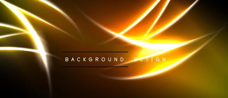 Bright orange lines intersect, creating dynamic abstract background. Text rea Illustrazione stock