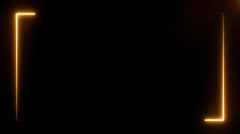 Bright orange neon rectangle frame at the screen edge formed by a couple of 스톡 일러스트