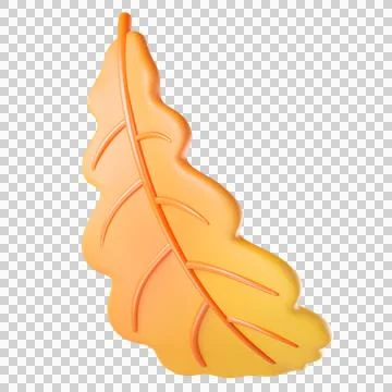 Bright orange oak leaf Stock Illustration