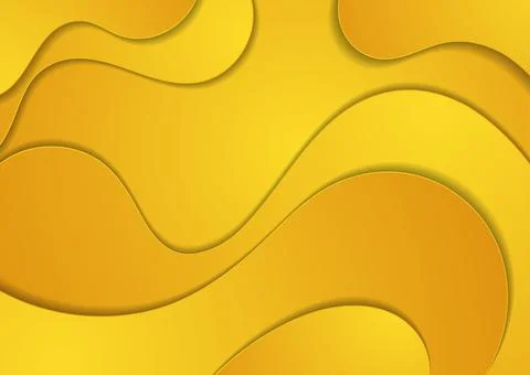 Bright orange paper waves abstract corporate background Stock Illustration