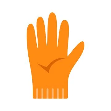Bright orange protective work glove illustration design Stock Illustration