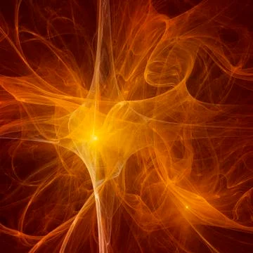 Bright orange rays chaos and star background Stock Illustration