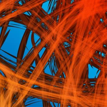 Bright orange on sky background Stock Illustration