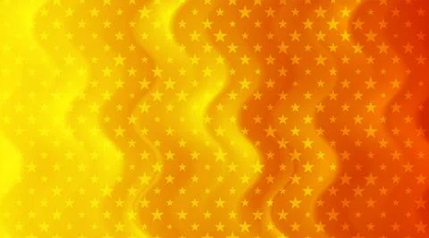Bright orange smooth waves and starry pattern abstract background Stock Illustration