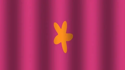 Bright orange star shape on pink background with soft Stock Footage 338196580
