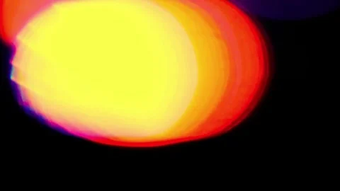 Bright orange sun setting on the horizon. Fiery golden glow of a summer sunset s Stock Footage 334308762