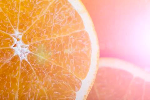 Bright oranges macro closeup Stock Photos