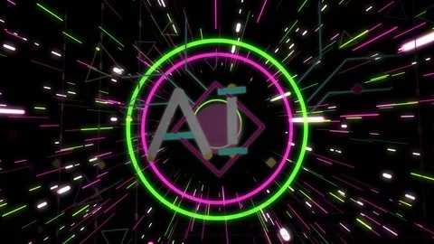 Bright orb circling ring starting logo pulsing, rings rotating, streaks Stock Footage 335282283