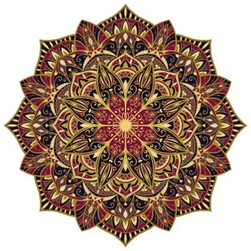Bright oriental mandala. Stock Illustration