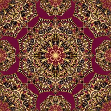Bright ornament of mandala. Stock Illustration