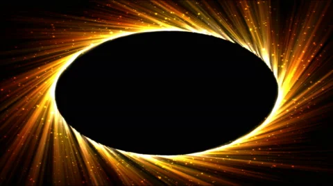 Bright Oval Light Ray Animation - Loop Orange Stock Footage 55872353