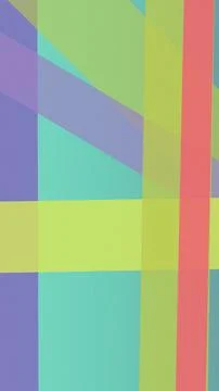 Bright overlapping blocks and diagonal shapes form a playful geometric comp.. Stock Illustration
