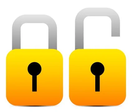 Bright padlock icon Stock Illustration