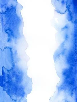 Bright painted blue and violet watercolor texture. Hand drawn background Stock Illustration
