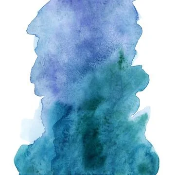 Bright painted blue and violet watercolor texture. Hand drawn background Stock Illustration