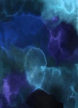 Bright painted green and violet watercolor texture. Hand drawn background. Stock Illustration