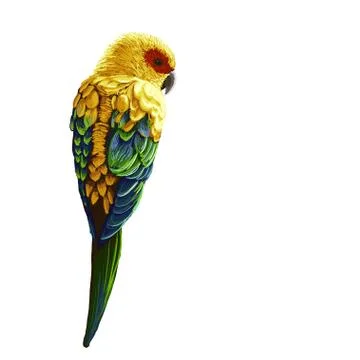 Bright painted parrot Stock Illustration