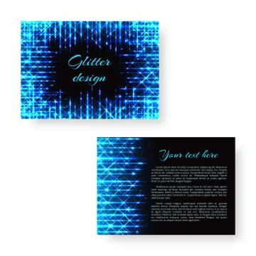 Bright pamphlet with neon light Illustrazione stock