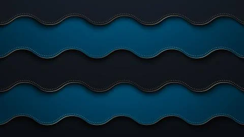 Bright paper cut background with waves layers. Stock Illustration