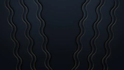 Bright paper cut background with waves layers. Illustrazione stock