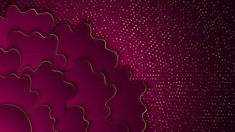 Bright paper cut background with waves layers. Stock Illustration