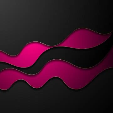 Bright paper cut background with waves layers. Stock Illustration