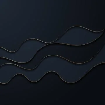 Bright paper cut background with waves layers. Stock Illustration
