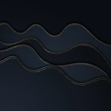 Bright paper cut background with waves layers. Stock Illustration