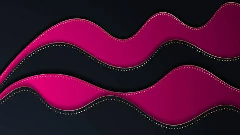 Bright paper cut background with waves layers. Stock Illustration