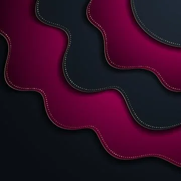 Bright paper cut background with waves layers. Stock Illustration